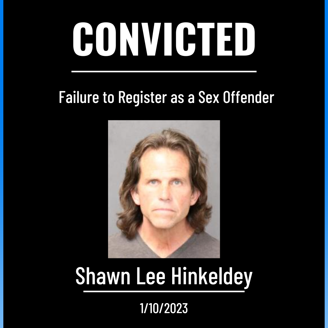 Convicted Shawn Lee Hinkeldey Found Guilty of Failure to Register  